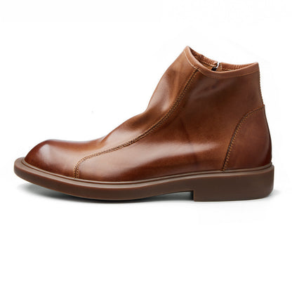 Botines Martin de cuero de cabeza redonda para hombre
