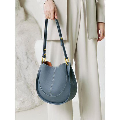Bolso de hombro pequeño de diseñador para mujer, bolso de mano de cuero de lujo de nicho