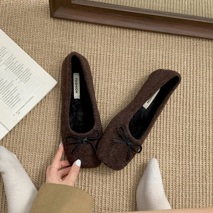Retro French Flat Low-cut Shoes Women