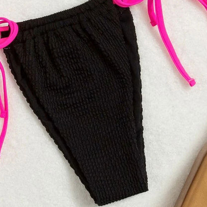 Halter Lace-up Split Swimsuit For Women