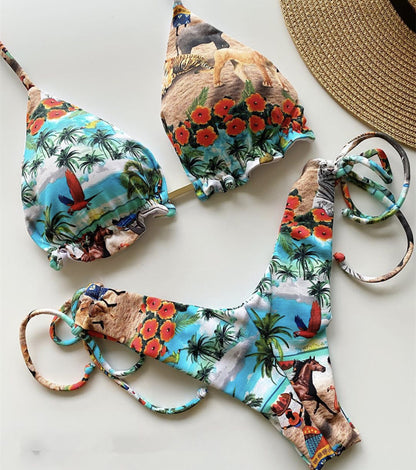 Traje de baño floral vintage