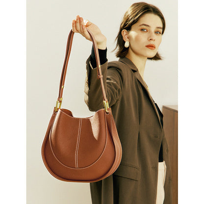 Bolso de hombro pequeño de diseñador para mujer, bolso de mano de cuero de lujo de nicho