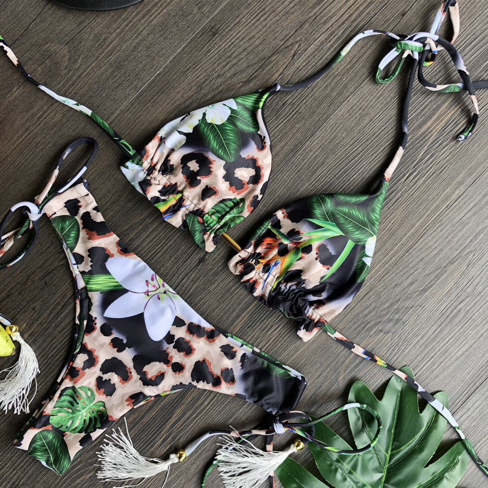 Traje de baño floral vintage