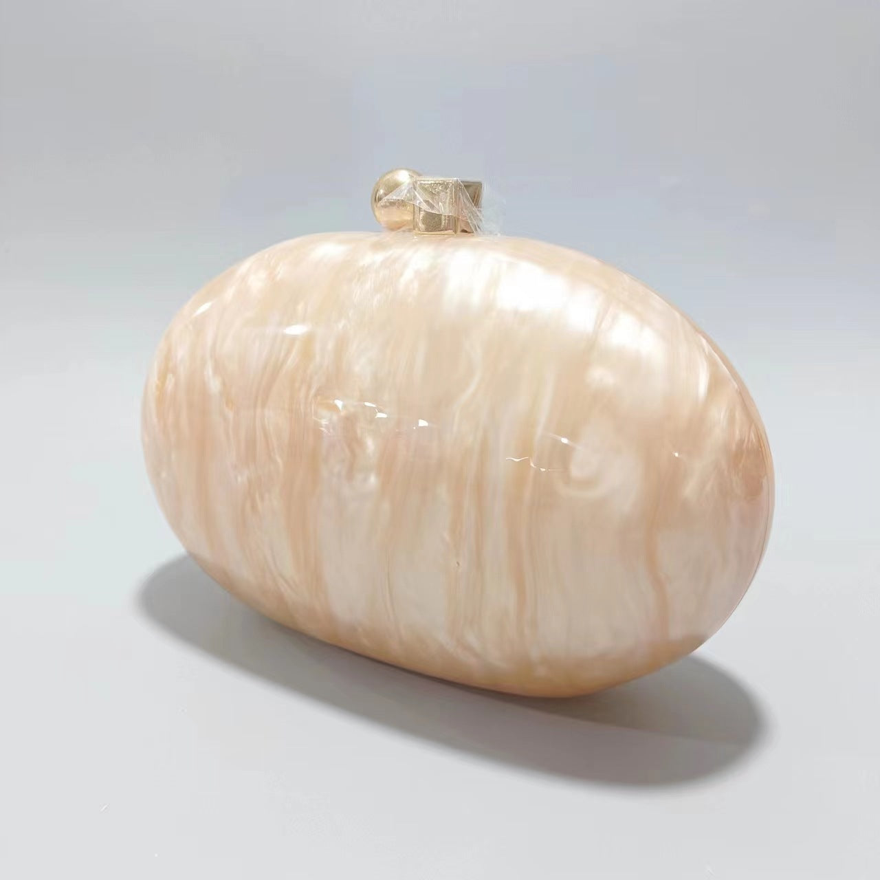 Bolso de Hombro para Mujer con Diseño Ovalado Perlado