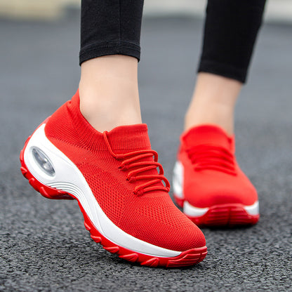 Zapatillas deportivas de punto volador para mujer