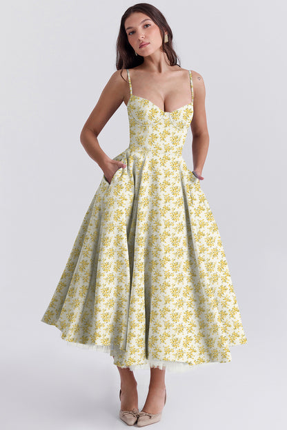 Vestido lencero doble capa de malla para mujer