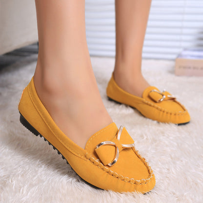 Zapatos planos de moda con lazo para mujer, mocasines casuales, zapatos cómodos