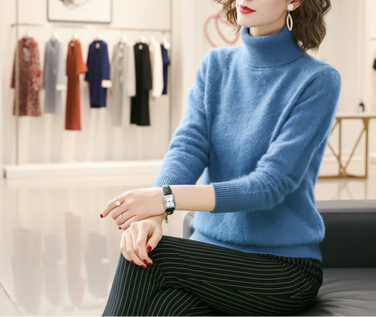 Women's High-Neck Soft Knit Sweater