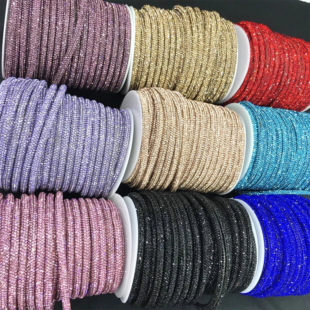 Crystal Rhinestone Drawstring Cord & Aglet Accessories — product view 1
