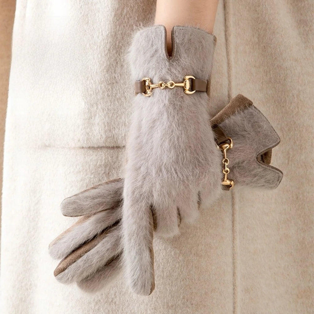 Winter Gloves with Fur-Style Trim — original product gallery image 5