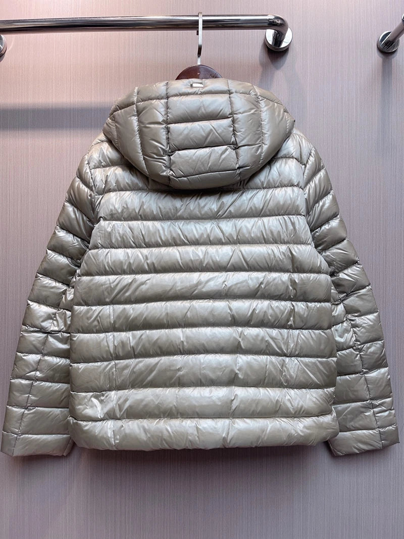 Women's Short Hooded Drawstring Puffer-Style Jacket — original product gallery image 5