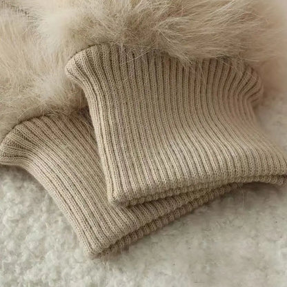 Women's Plush Fur-Look Winter Mittens — original product gallery image 3