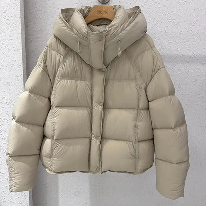 Women's Quilted Zip-Up Drawstring Winter Jacket — original product gallery image 11