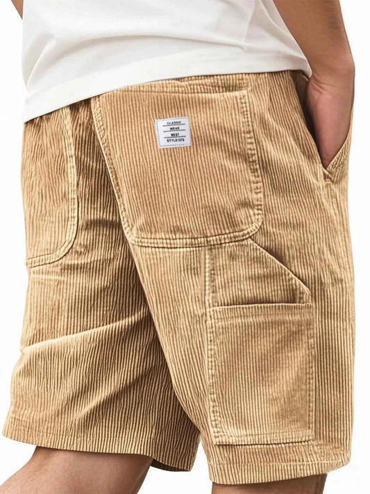 Men's Drawstring Corduroy Shorts
