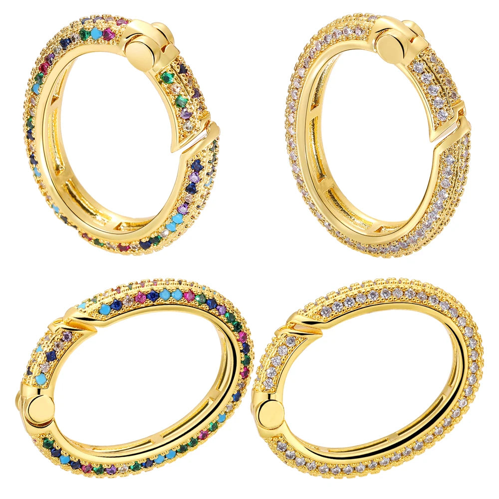 Rhinestone Carabiner Clasp for Jewellery Making — product view 1