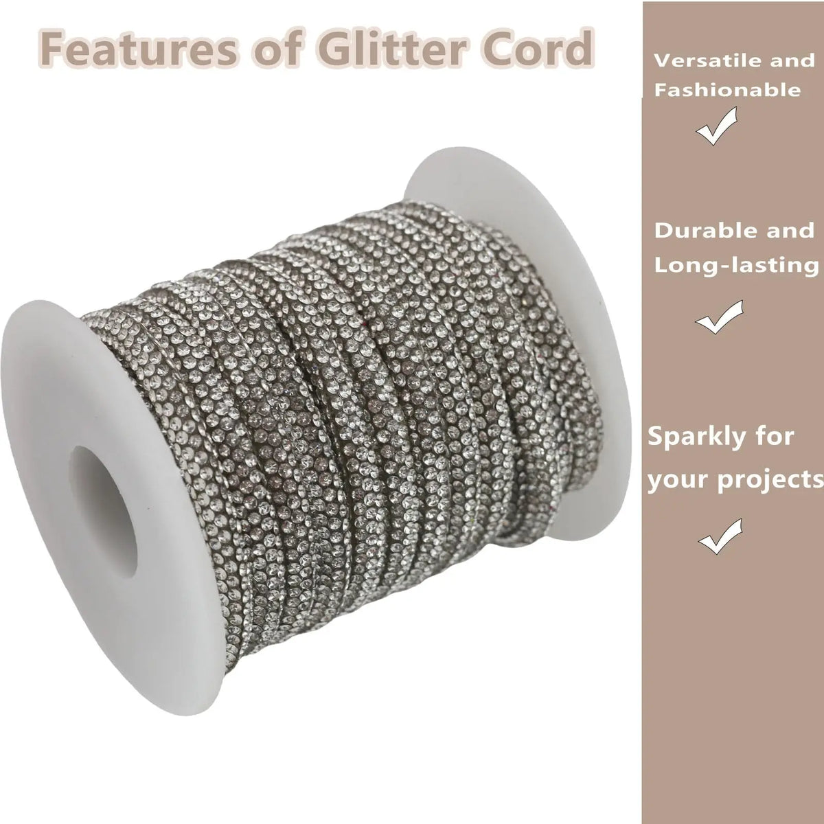 Crystal Rhinestone Craft Cord — 6 mm, 5 m — product view 5