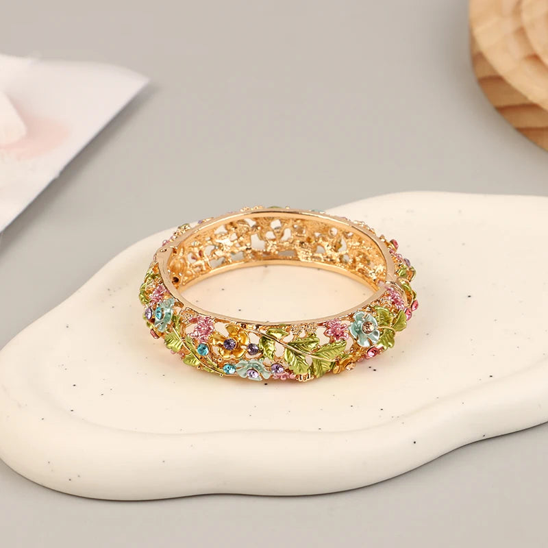 Women's Floral Openwork Cuff Bracelet — product view 8
