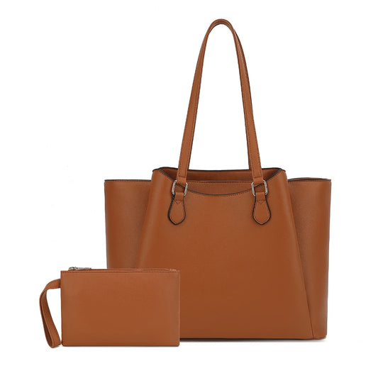 Women's Large PU Work Tote with Pouch