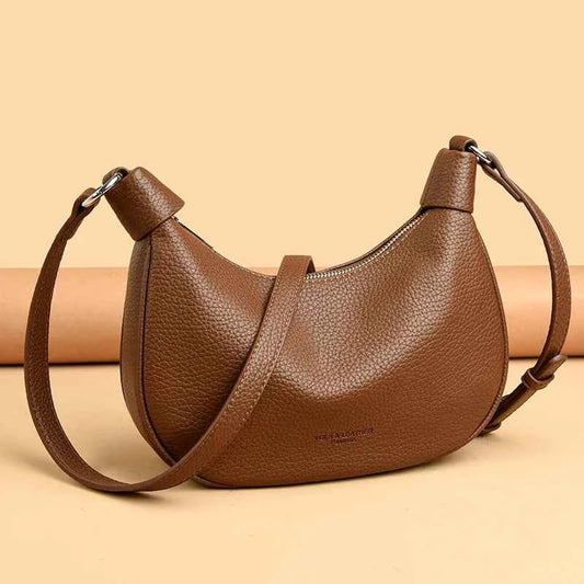 Women's Solid PU Crossbody Shoulder Bag