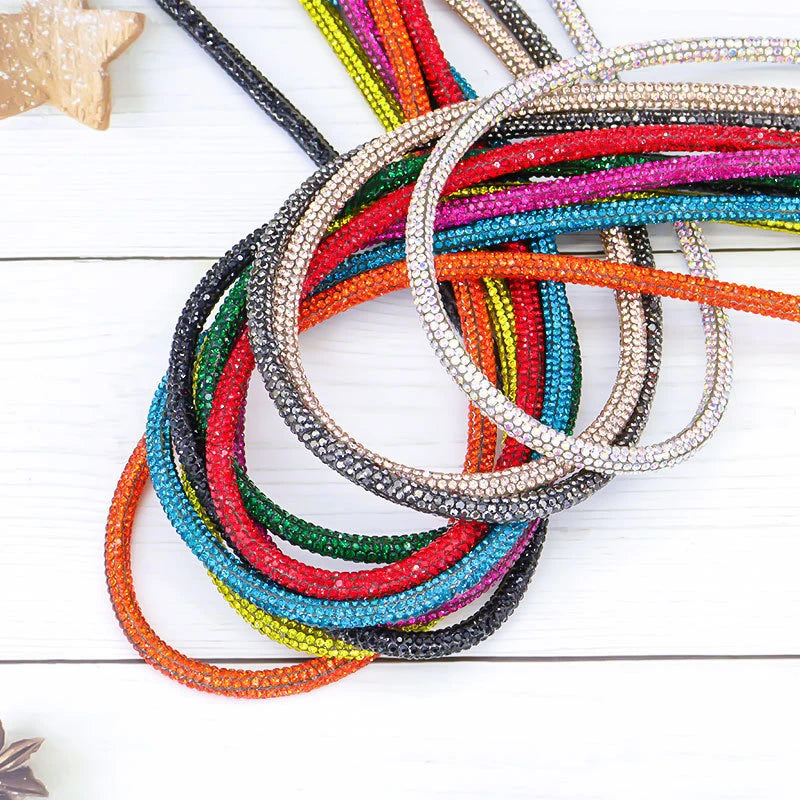 Crystal Rhinestone Cotton Cord — 5/6 mm, 50 yd — product view 6