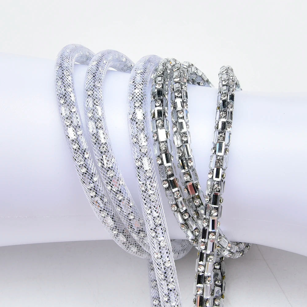 Crystal Rhinestone Cord Trim — 6 mm, 2 yd — product view 7