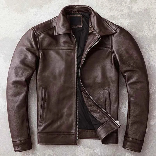 Men's Slim-Fit Leather-Look Jacket