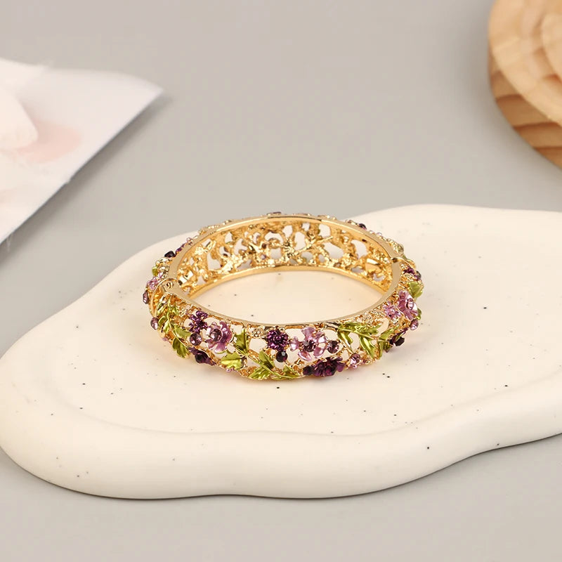 Women's Floral Openwork Cuff Bracelet — product view 10