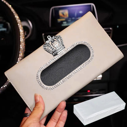 Car interior supplies car tissue box creative sun visor hanging sunroof seat back tissue box high-end - Silvana & Osmany CanXport Fashion Finds