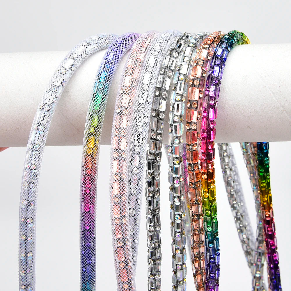 Crystal Rhinestone Cord Trim — 6 mm, 2 yd — product view 1