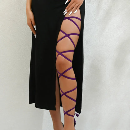 Women's Elastic Festival Leg Wraps — product view 6