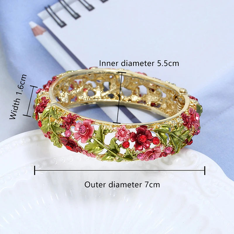 Women's Floral Openwork Cuff Bracelet — product view 5