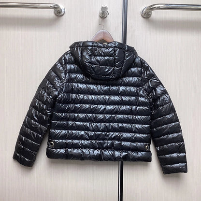 Women's Short Hooded Drawstring Puffer-Style Jacket — original product gallery image 4