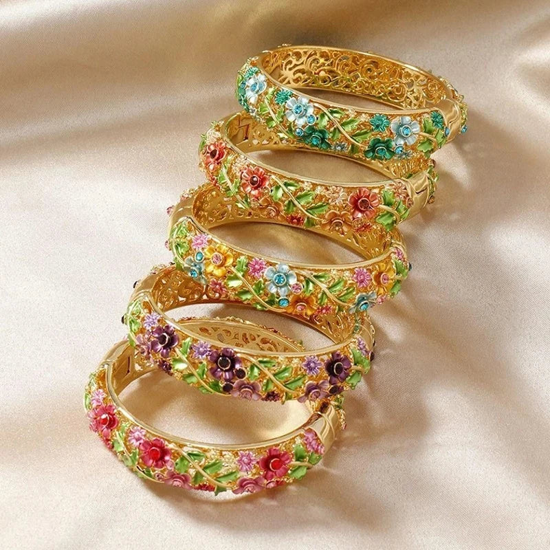 Women's Floral Openwork Cuff Bracelet — product view 3
