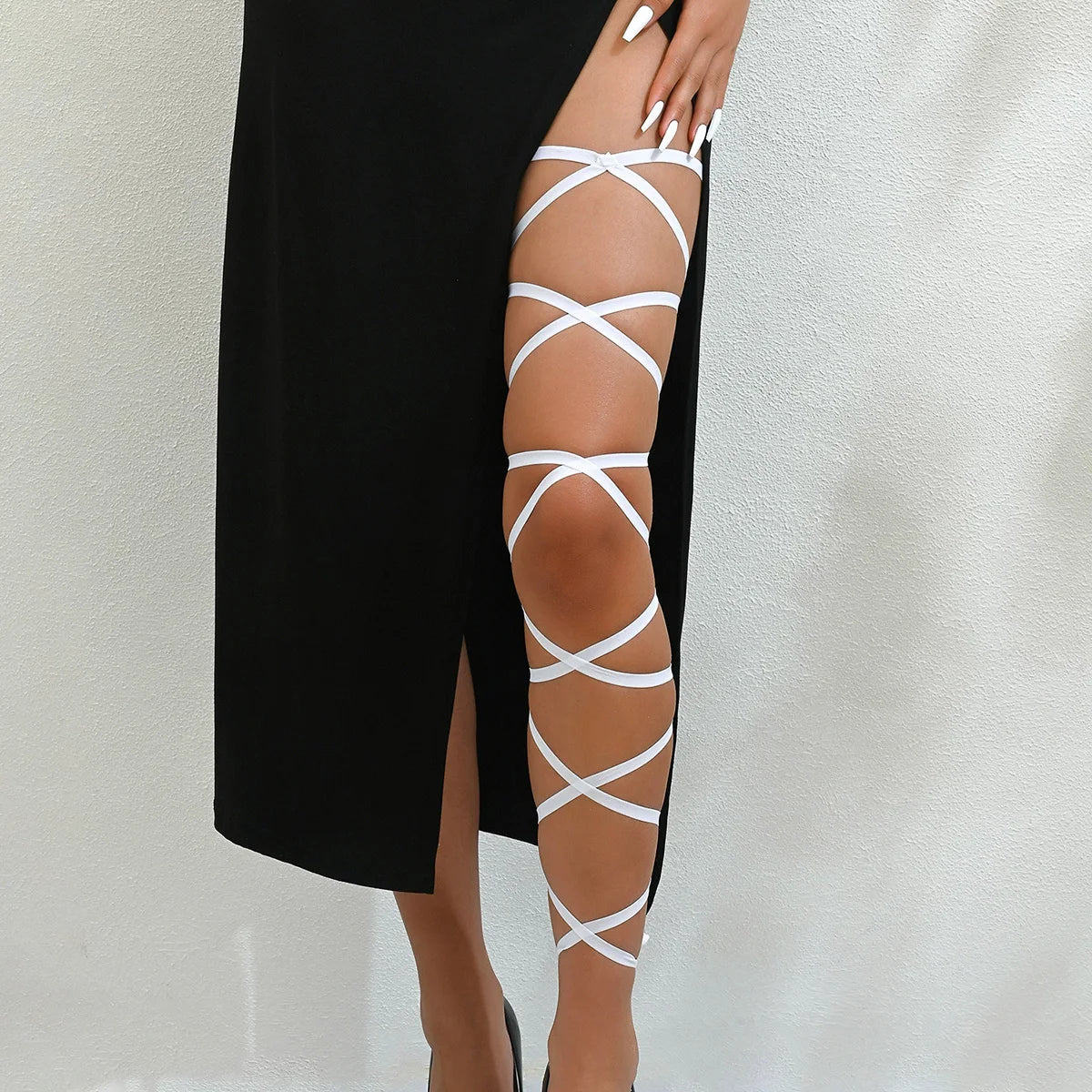 Women's Elastic Festival Leg Wraps — product view 9