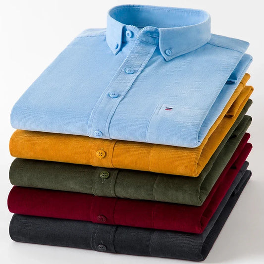 Men's Regular-Fit Long-Sleeve Corduroy Shirt