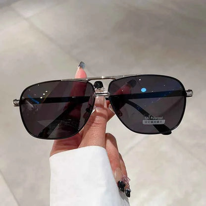 KAMMPT Oversized Vintage Sunglasses Men Women Fashion Polarized Photochromic Shades Eyewear Double Bridge Driving Sun Glasses