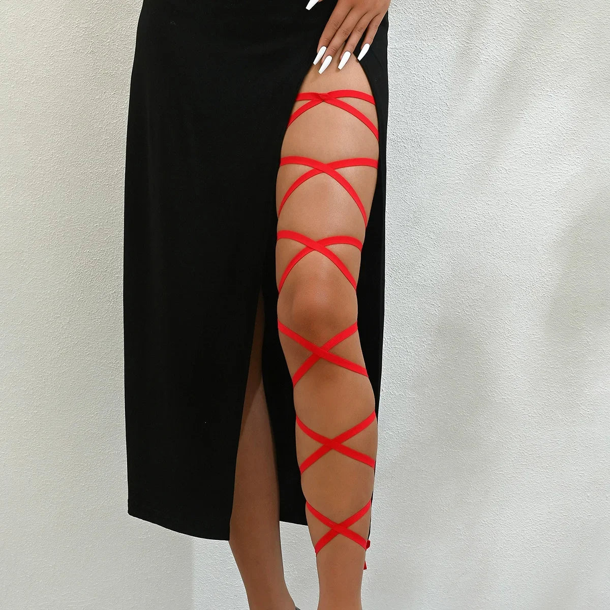 Women's Elastic Festival Leg Wraps — product view 3