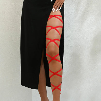 Women's Elastic Festival Leg Wraps — product view 3