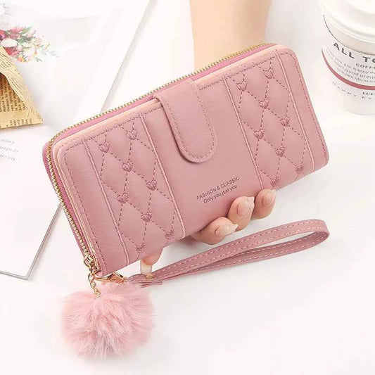 Women's Large-Capacity PU Wristlet Wallet