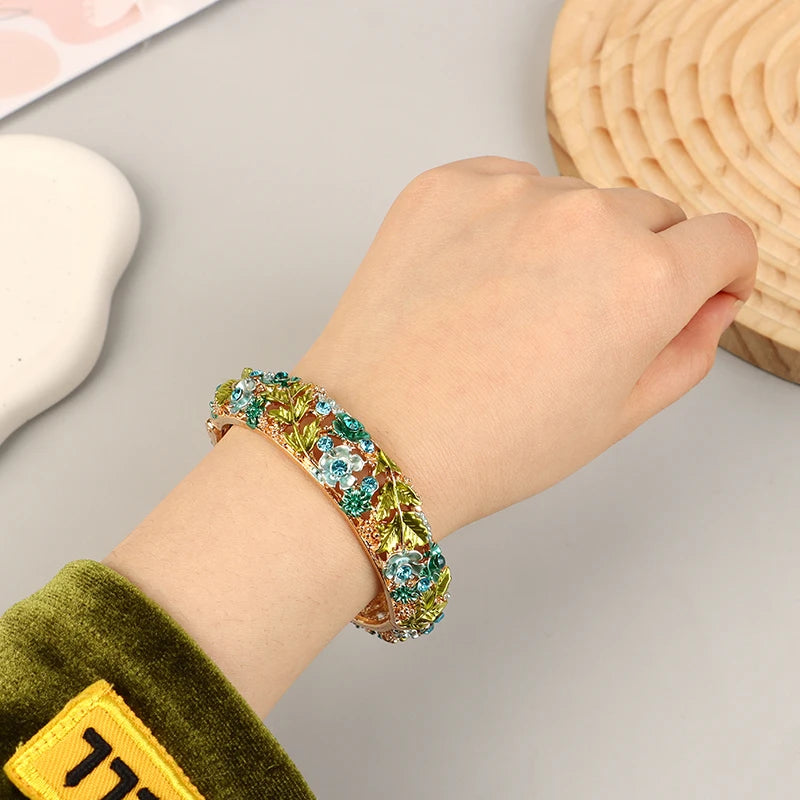 Women's Floral Openwork Cuff Bracelet — product view 4