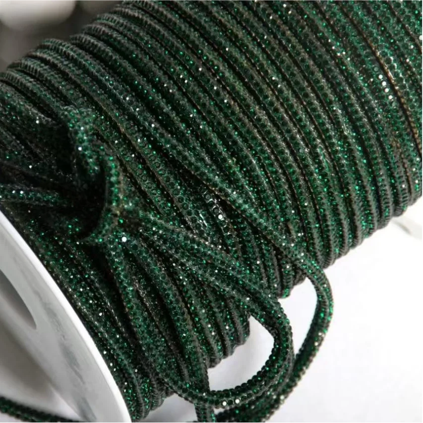 Crystal Rhinestone Cotton Cord — 5/6 mm, 50 yd — product view 14