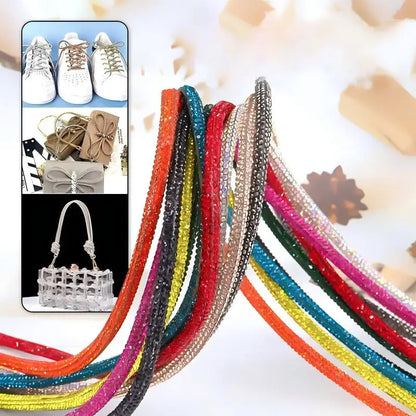 Crystal Rhinestone Cotton Cord — 5/6 mm, 50 yd — product view 1