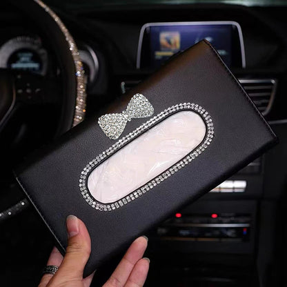 Car interior supplies car tissue box creative sun visor hanging sunroof seat back tissue box high-end - Silvana & Osmany CanXport Fashion Finds