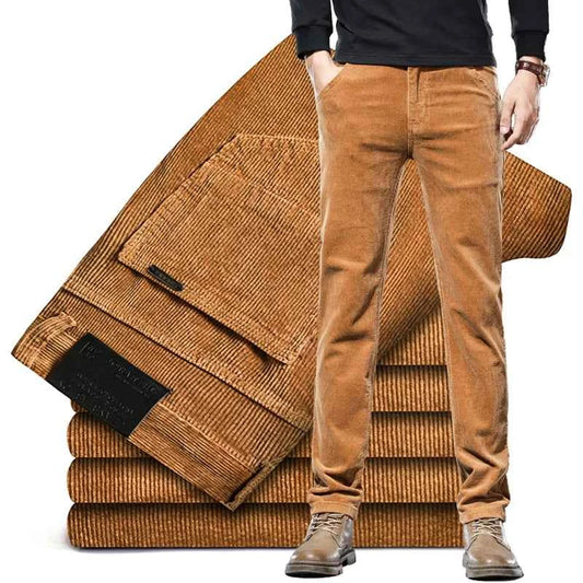 Men's Straight-Leg Stretch Corduroy Pants