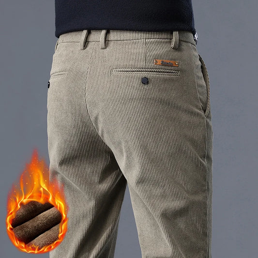 Men's Fleece-Lined Corduroy Pants