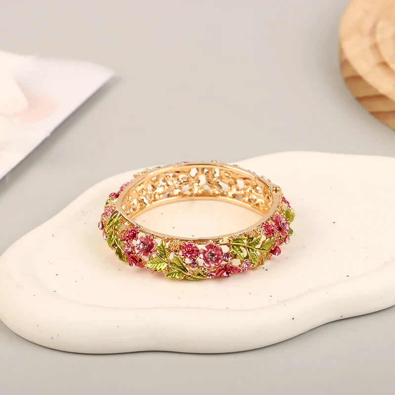Women's Floral Openwork Cuff Bracelet — product view 9