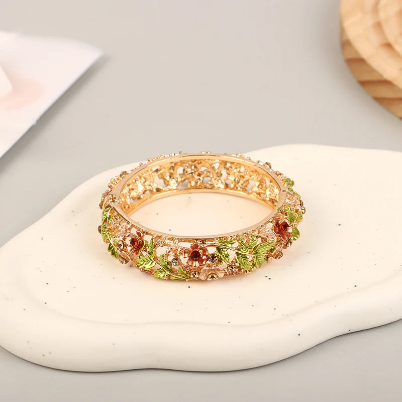 Women's Floral Openwork Cuff Bracelet — product view 6