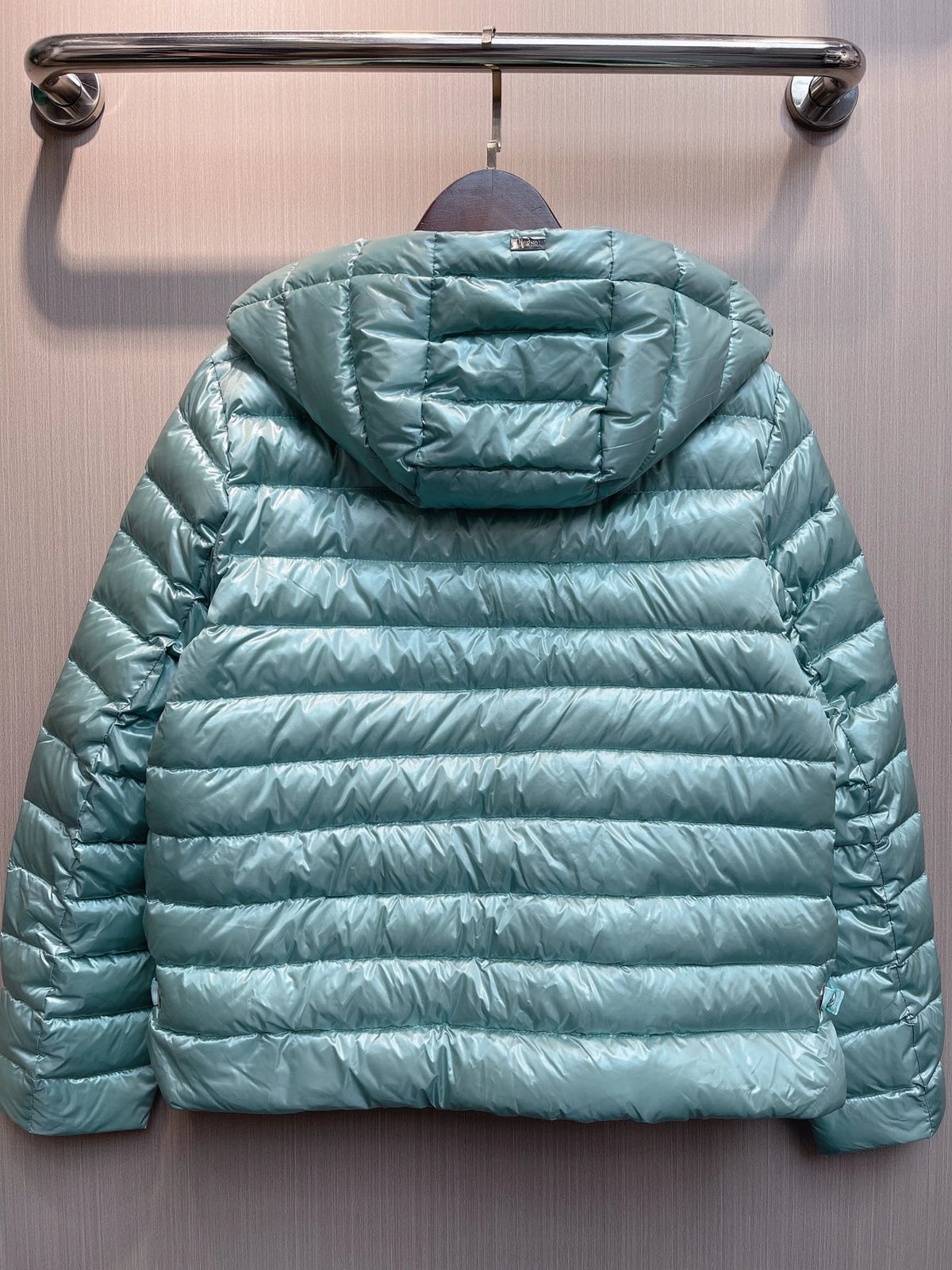 Women's Short Hooded Drawstring Puffer-Style Jacket — original product gallery image 3