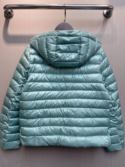 Women's Short Hooded Drawstring Puffer-Style Jacket — original product gallery image 3