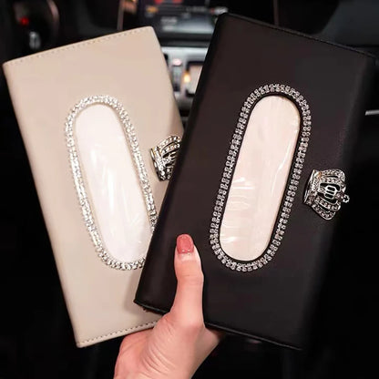 Car interior supplies car tissue box creative sun visor hanging sunroof seat back tissue box high-end - Silvana & Osmany CanXport Fashion Finds